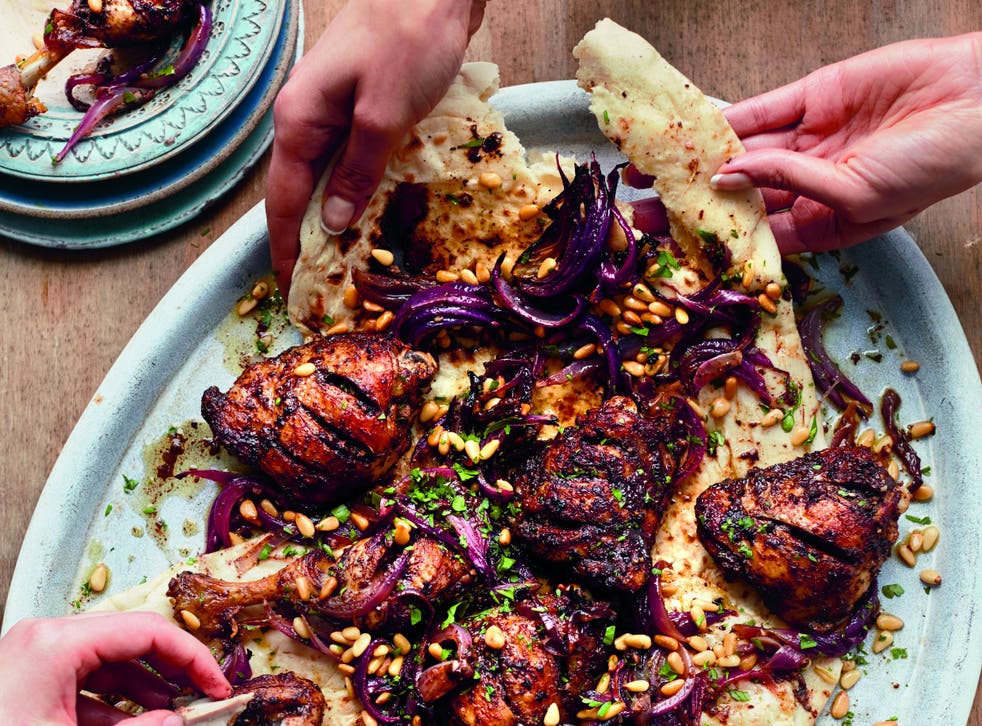 Yasmin Khan's roast chicken with sumac and red onions from 'Zaitoun'