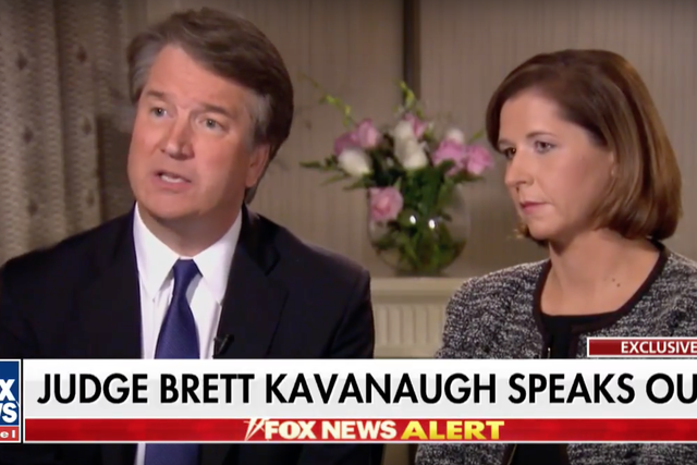 Supreme Court nominee Judge Brett Kavanaugh provided an unprecedented defence against sexual assault accusations in an interview with Fox News 24 September 2018
