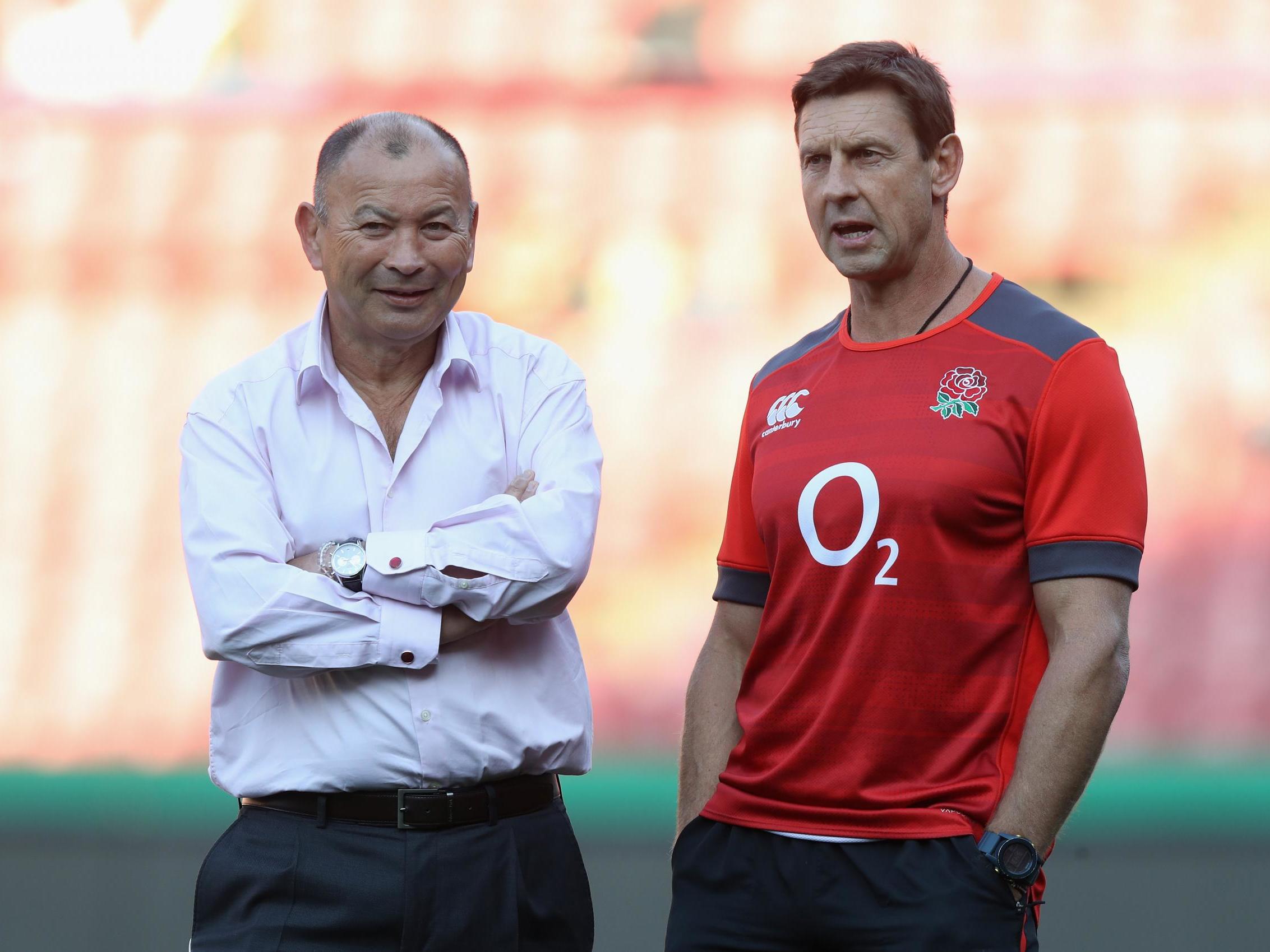 Wisemantel (right) impressed Eddie Jones (left) during the tour of South Africa