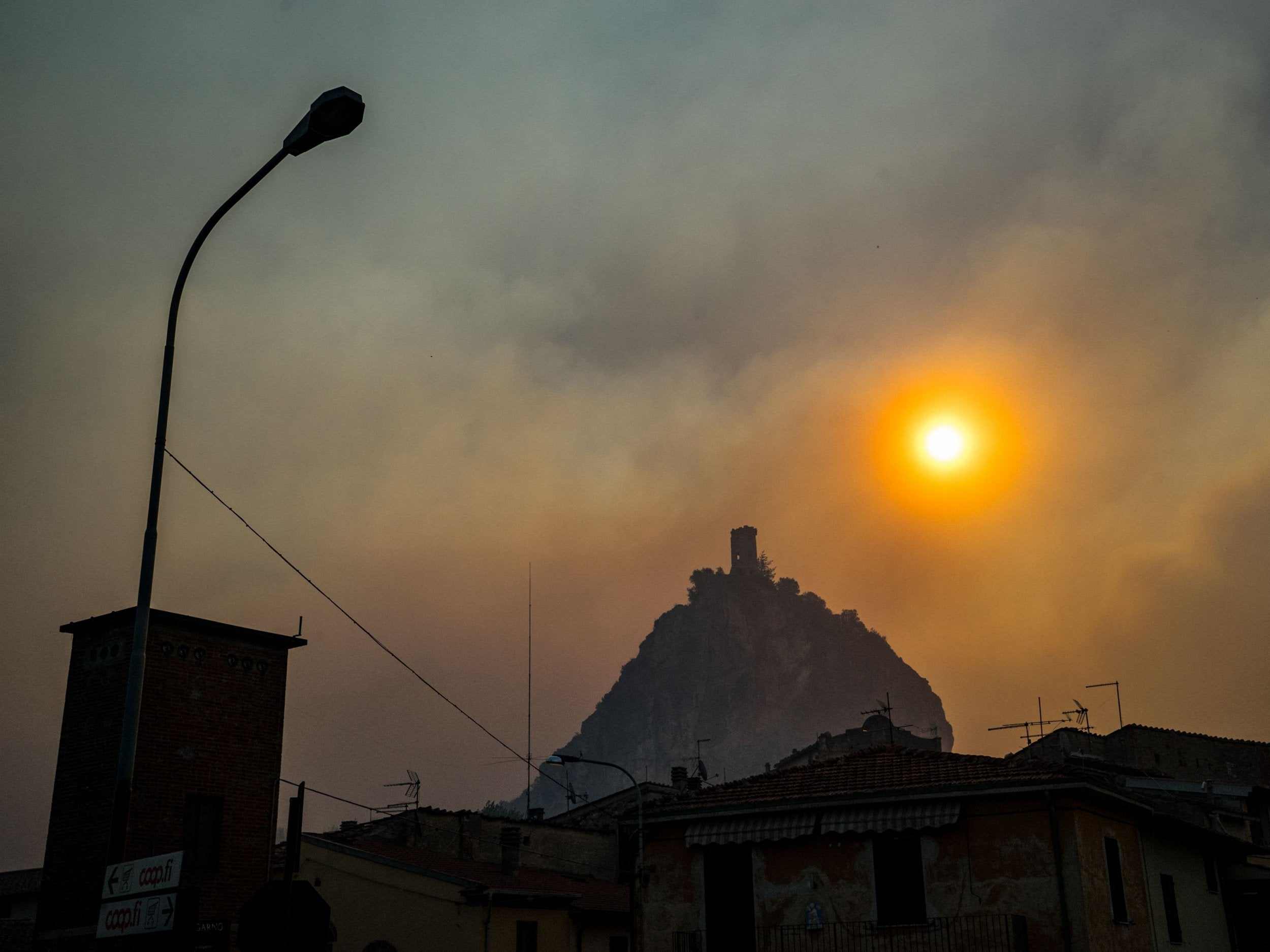 Smoke signal: arsonists have been blamed for the forest fires around Pisa