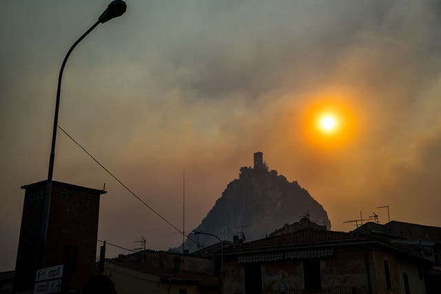 Smoke signal: arsonists have been blamed for the forest fires around Pisa