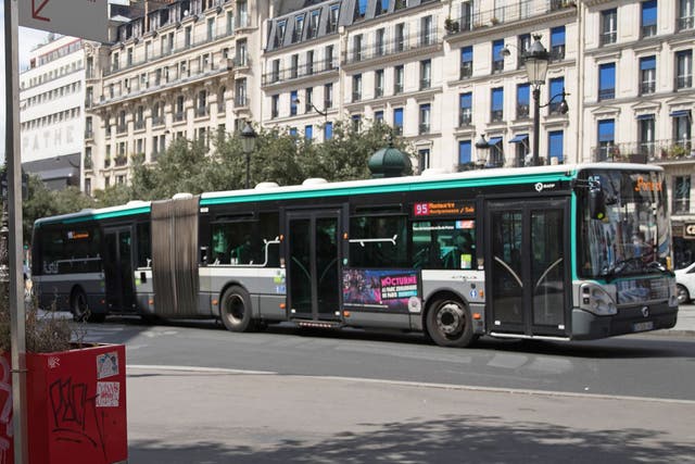 The man was inebriated when he boarded a bus near Paris smacked the 21-year-old on the buttocks and made an insulting comment