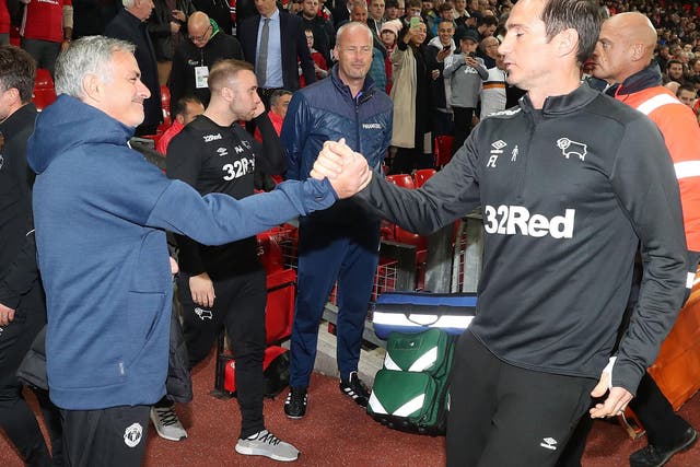 Frank Lampard and Jose Mourinho met on opposite sides of the technical area for the first time