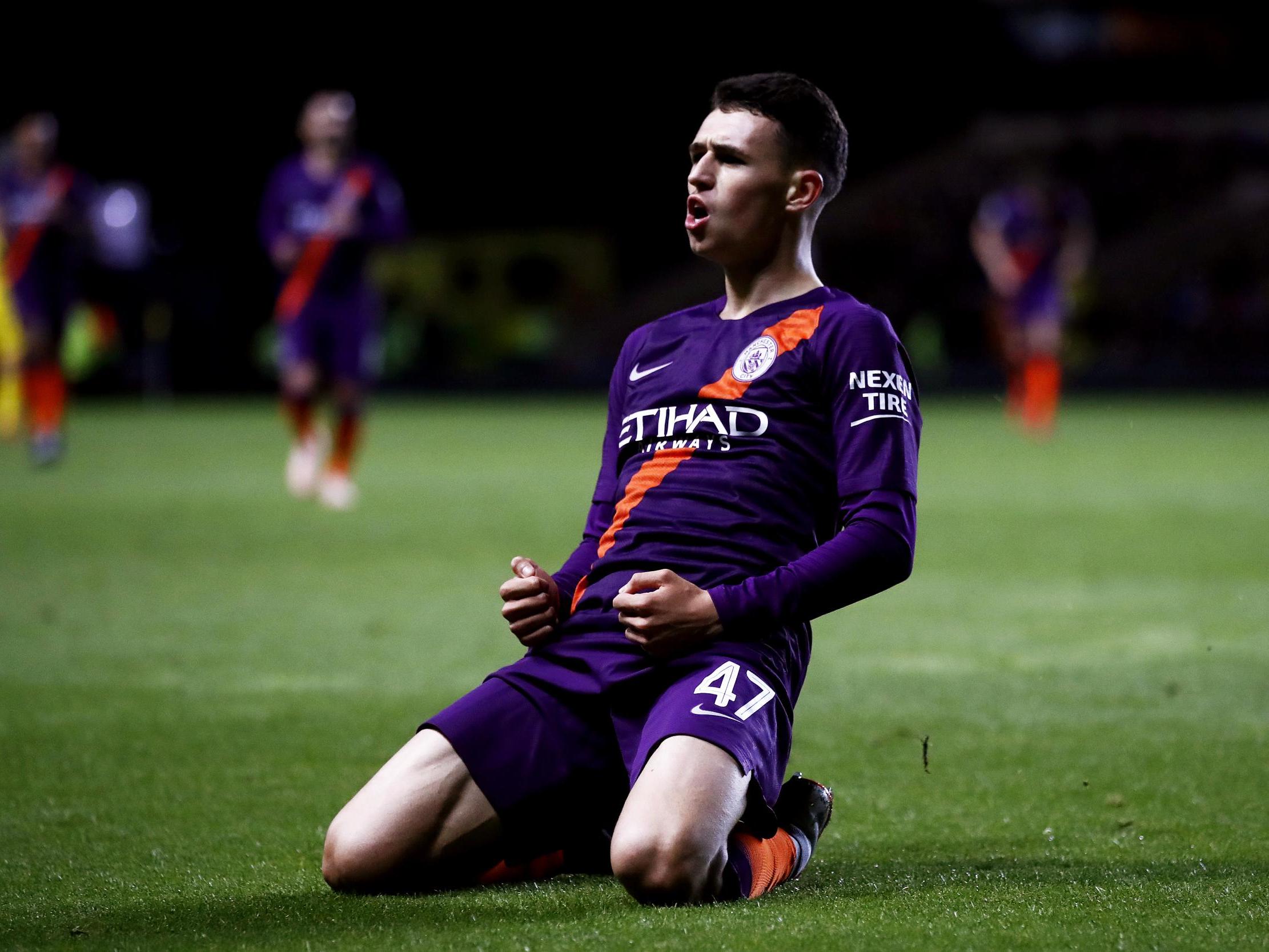 Foden scored his first senior goal against Oxford