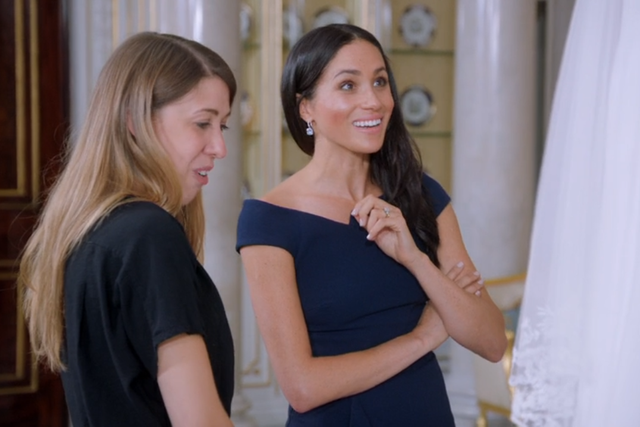 The Duchess of Sussex discussing her veil on documentary 'Queen of the World'