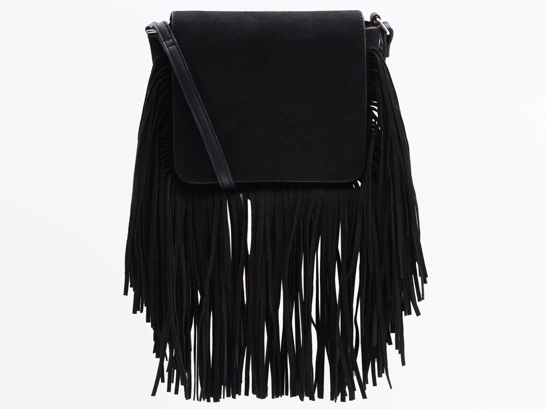 Black Tassel Fringe Cross Body Bag, £15.99, New Look