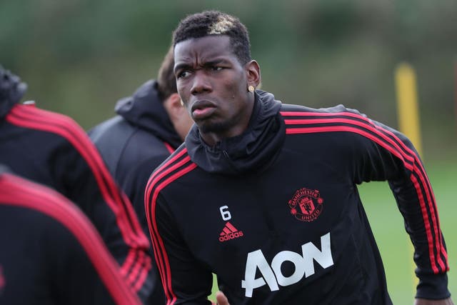 Paul Pogba was present at Manchester United training on Wednesday