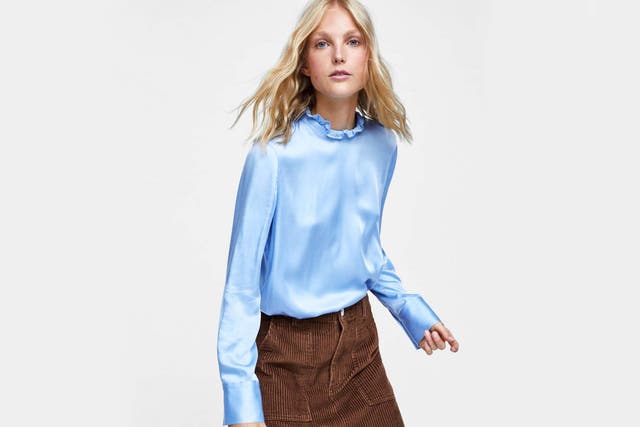 Skirt ZW Premium Worker Brown Corduroy, £39.99, Zara