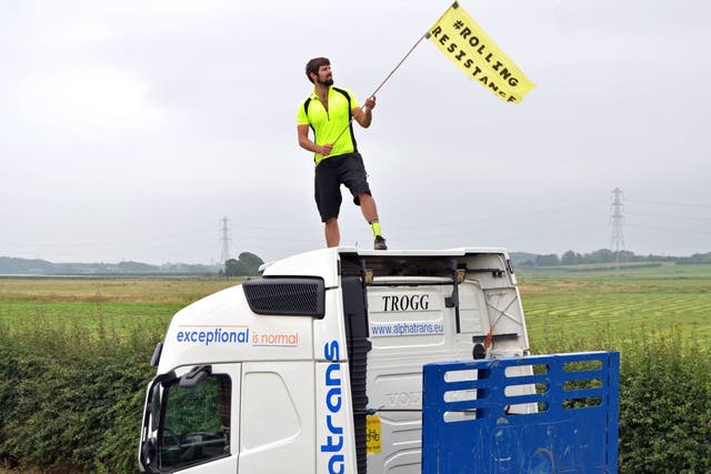 Richard Roberts was jailed for 16 months climbing onto a lorry in protest over fracking