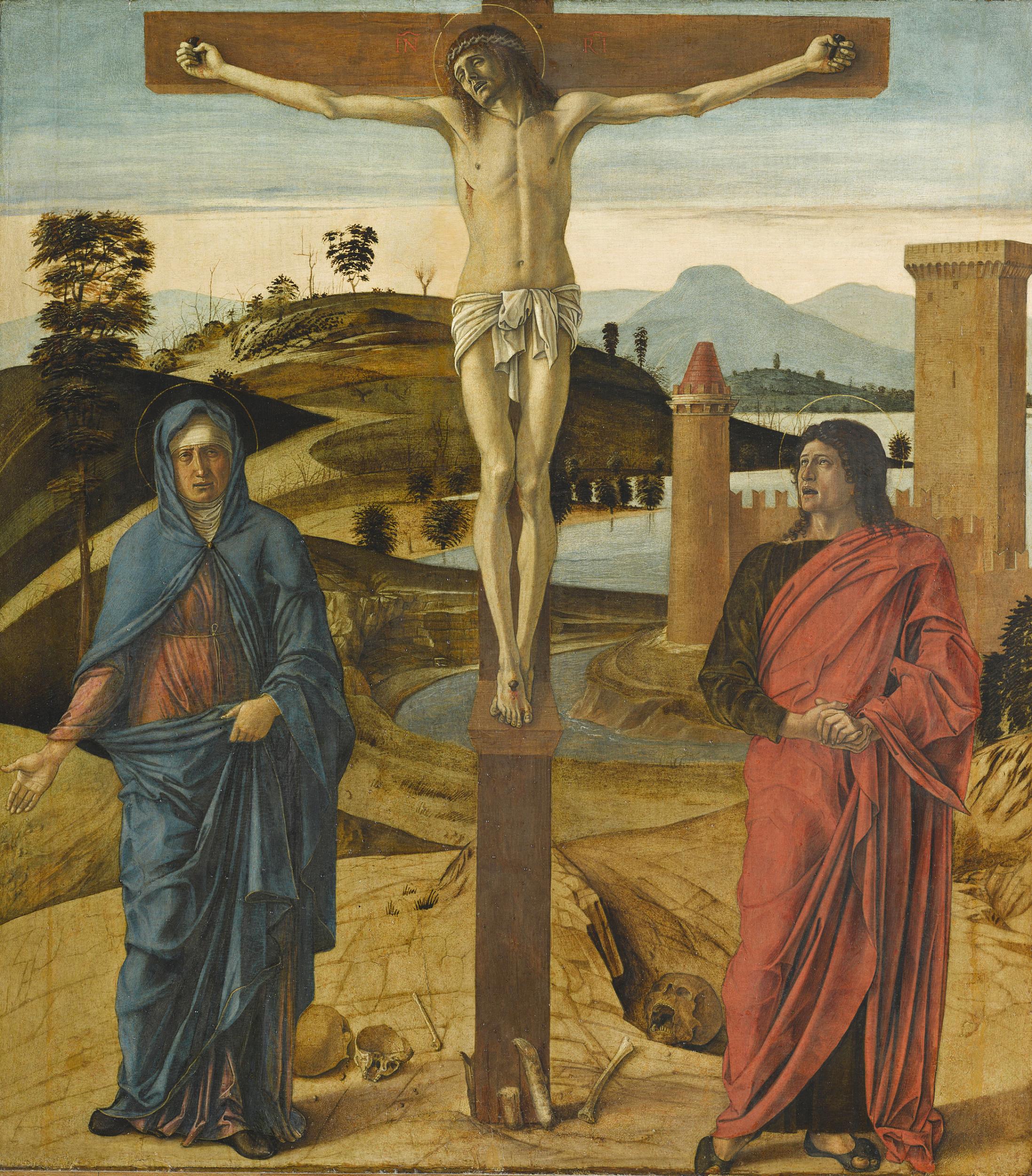 ‘The Crucifixion’ by Giovanni Bellini, about 1465 (RMN-Grand Palais/Musée du Louvre/Michel Urtado)