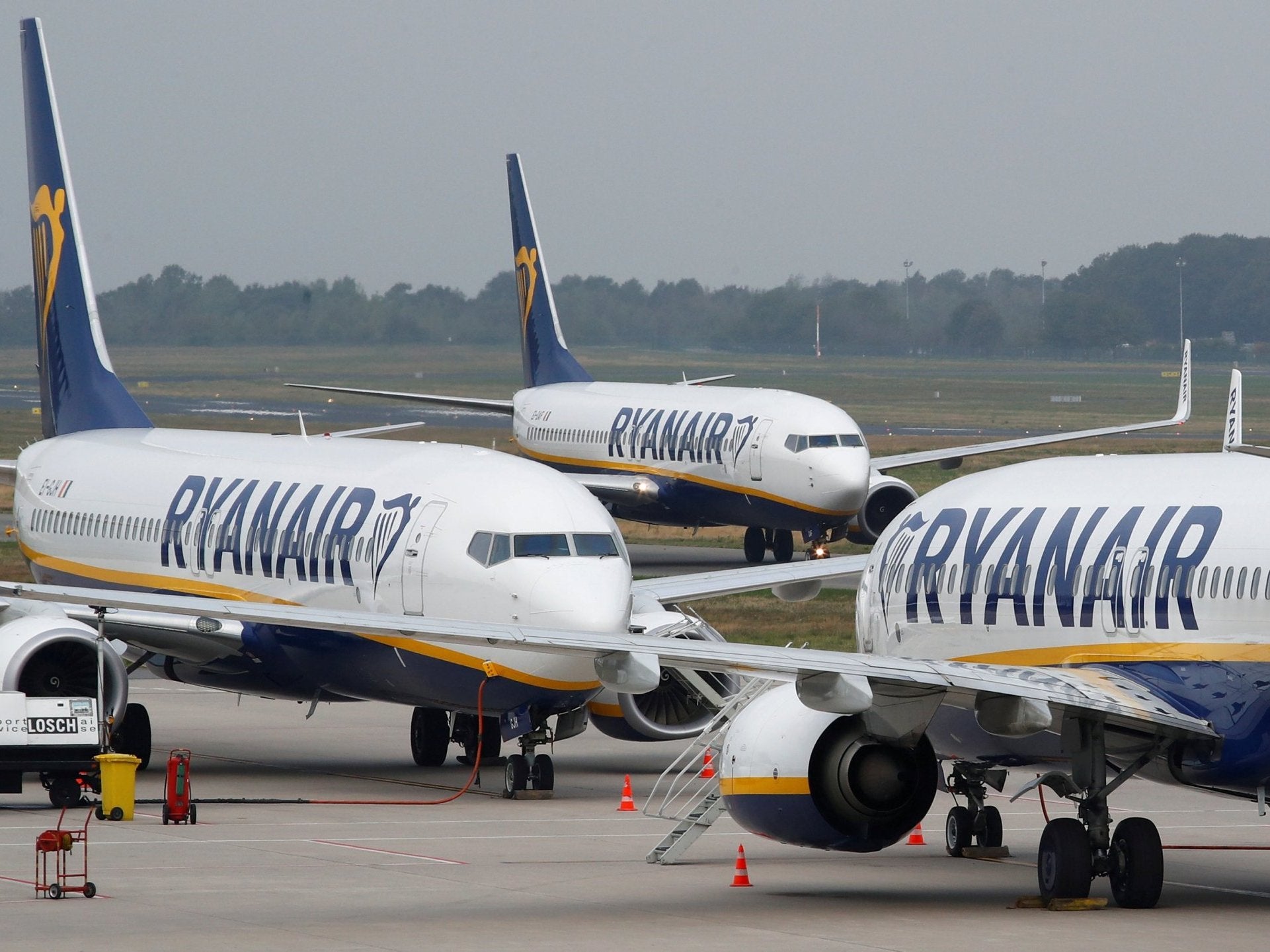 Many planes were parked last year due to industrial action