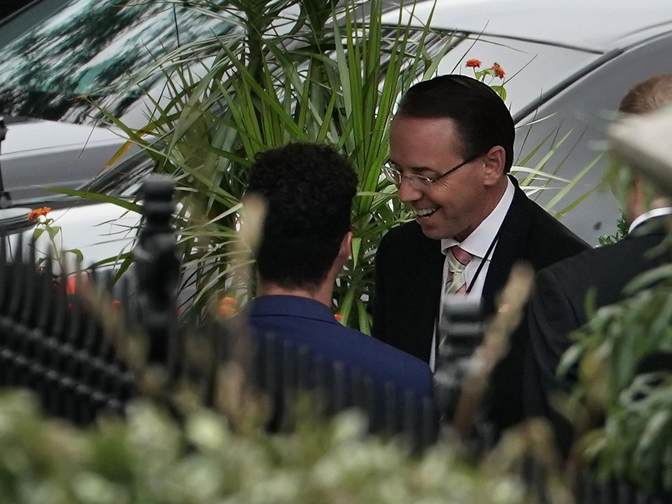 Mr Rosenstein had traveled to the White House on Thursday, but returned to the Justice Department