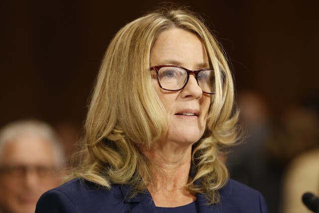 Dr Christine Blasey Ford arrives before the Senate Judiciary Committee hearing on the nomination of Brett Kavanaugh to be an associate justice of the Supreme Court of the United States