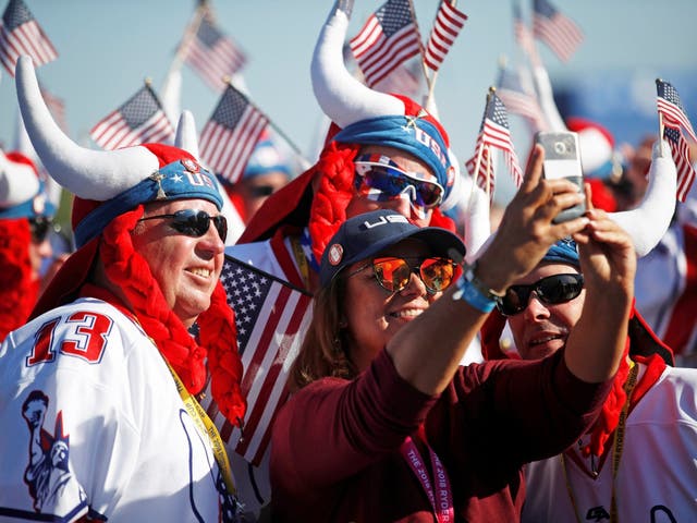 USA fans at the opening ceremony in Paris