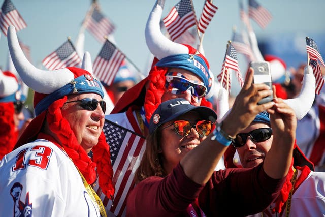USA fans at the opening ceremony in Paris