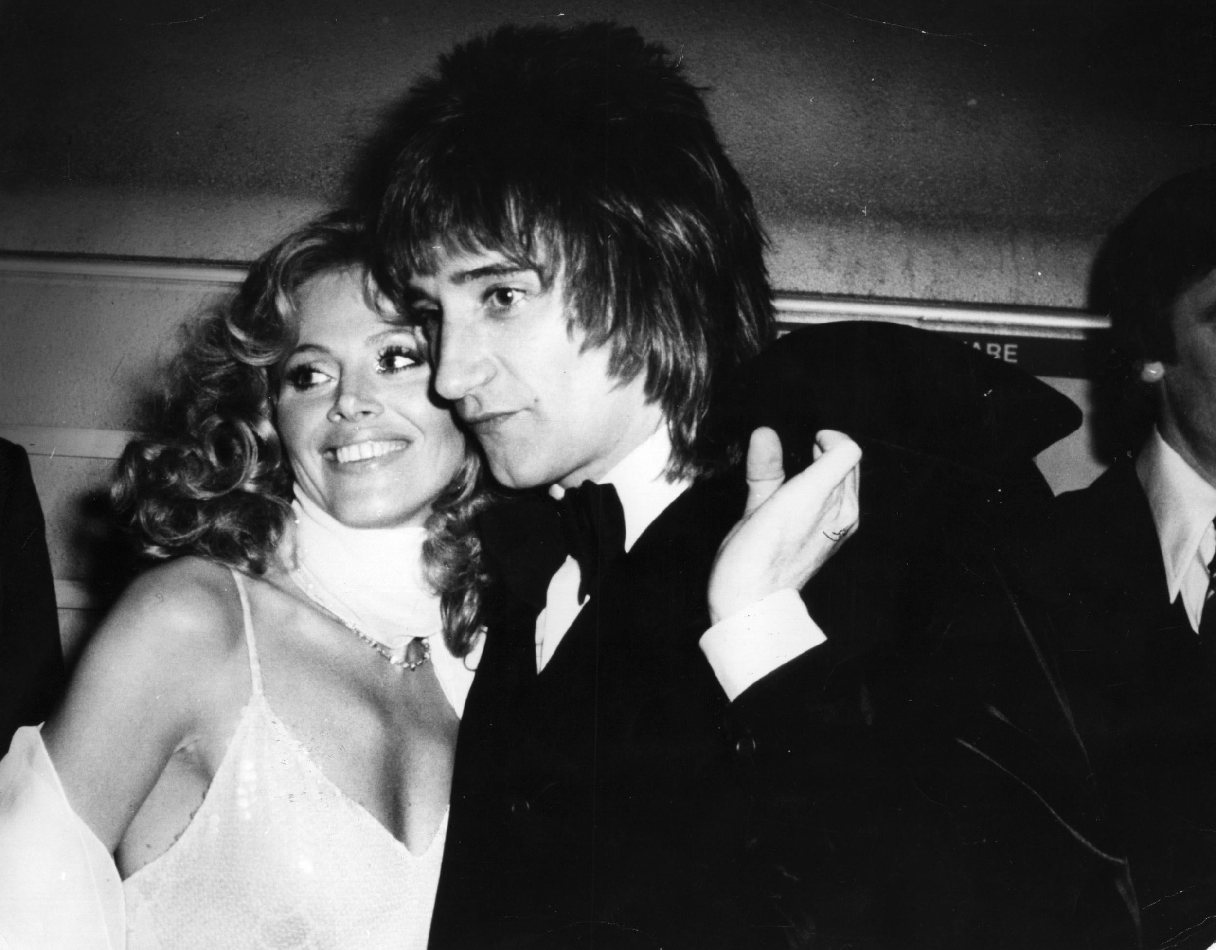 Star couple: Rod Stewart with actress Britt Ekland in 1975 (Getty)