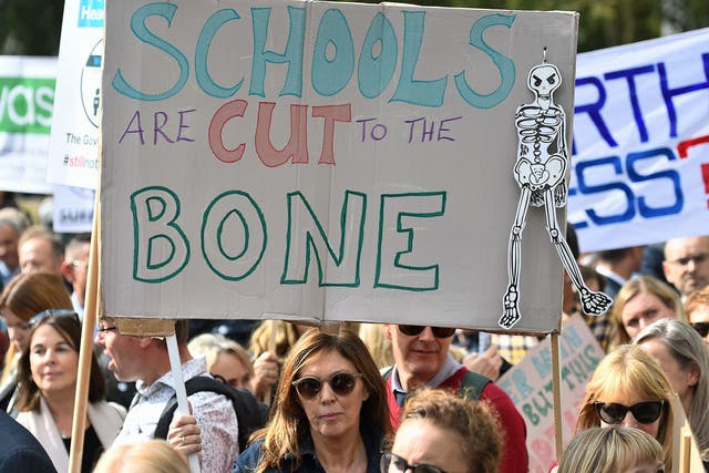 Headteachers march on Downing Street to demand extra cash for schools in September 2019