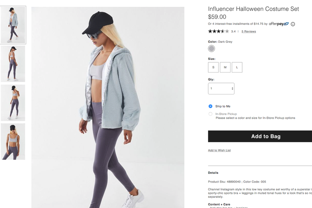 Urban Outfitters is selling an 'influencer' Halloween costume (Urban Outfitters)