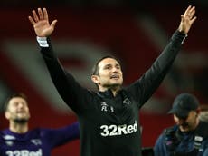 Lampard to return to Chelsea with Derby in Carabao Cup