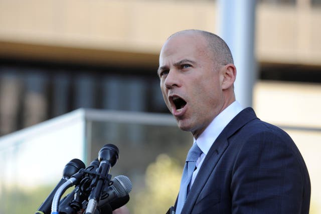 Michael Avenatti, lawyer for Stormy Daniels, speaks to the media outside the US District Court for the Central District of California in September 2018