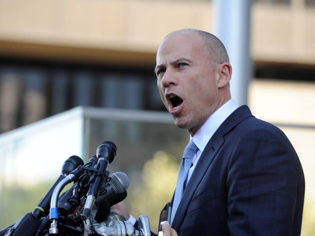 Michael Avenatti, lawyer for Stormy Daniels, speaks to the media outside the US District Court for the Central District of California in September 2018