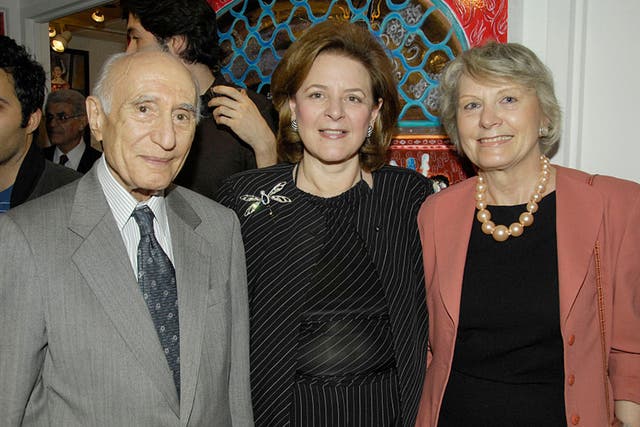 Professor Ehsan Yarshater with colleagues at an event in New York in 2008