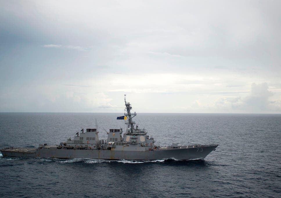 The USS Decatur was on a routine mission in the South China Sea when it came close to a Chinese warship