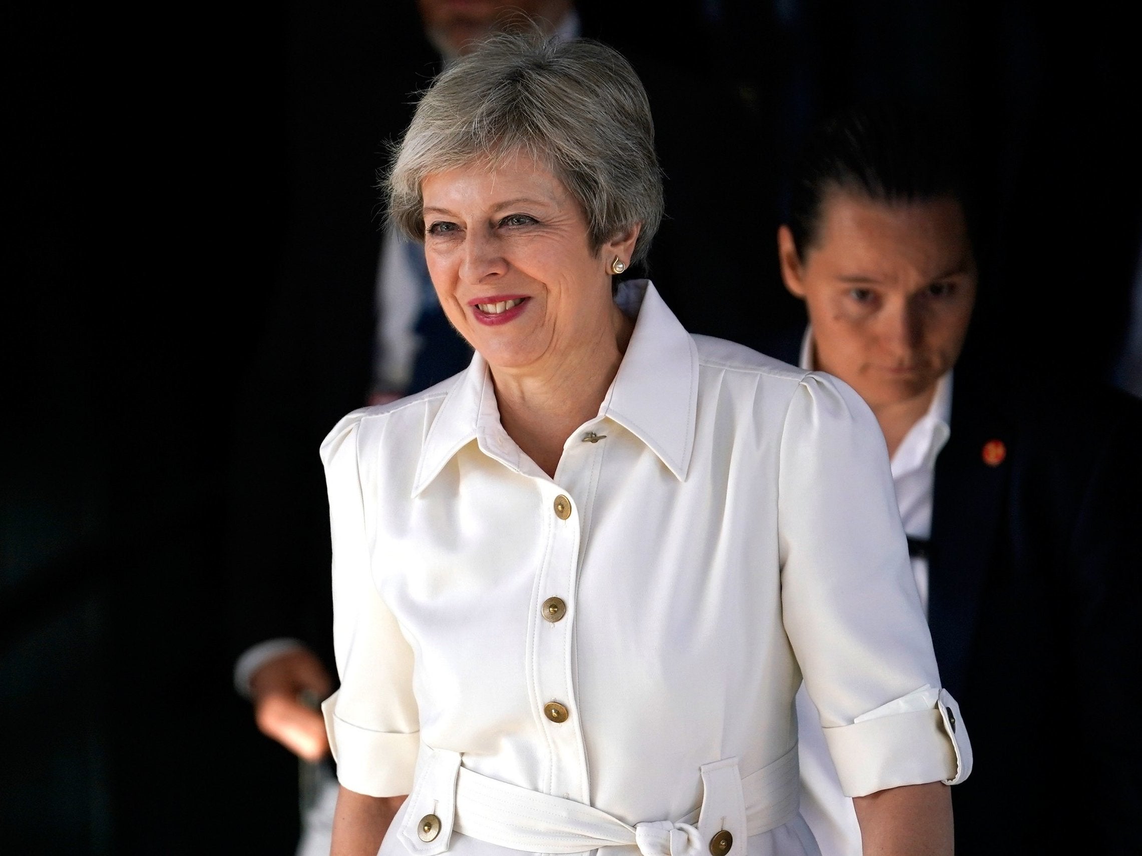 Theresa May at Tory conference in Birmingham