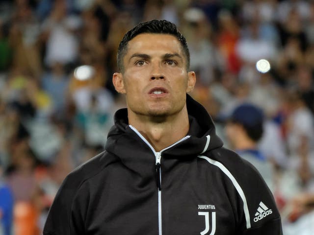 Juventus' Cristiano Ronaldo before the match