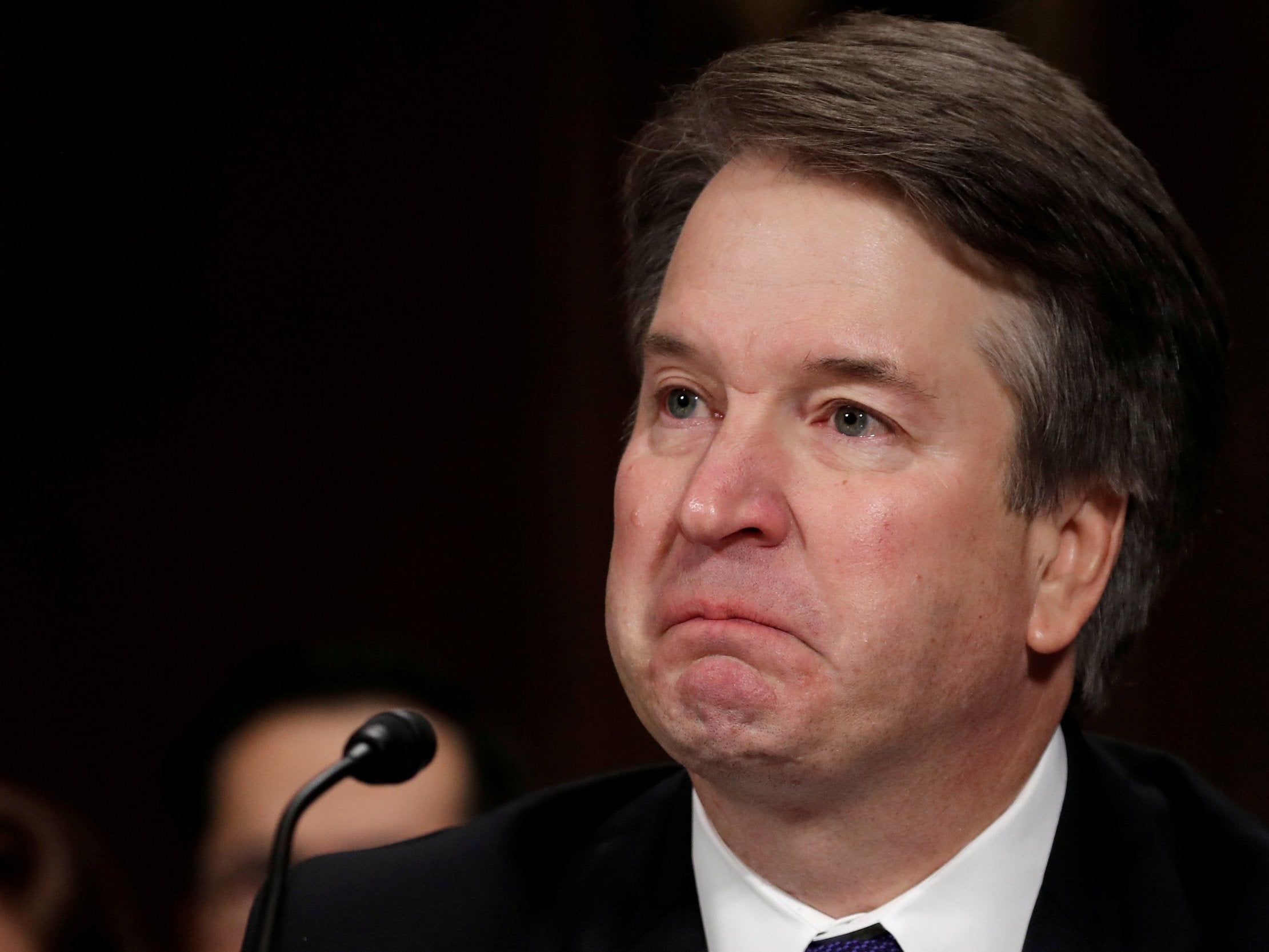 The cartoon was a parody of Kavanaugh's opening statement in which he quoted his daughter to 'pray' for Christine Blasey