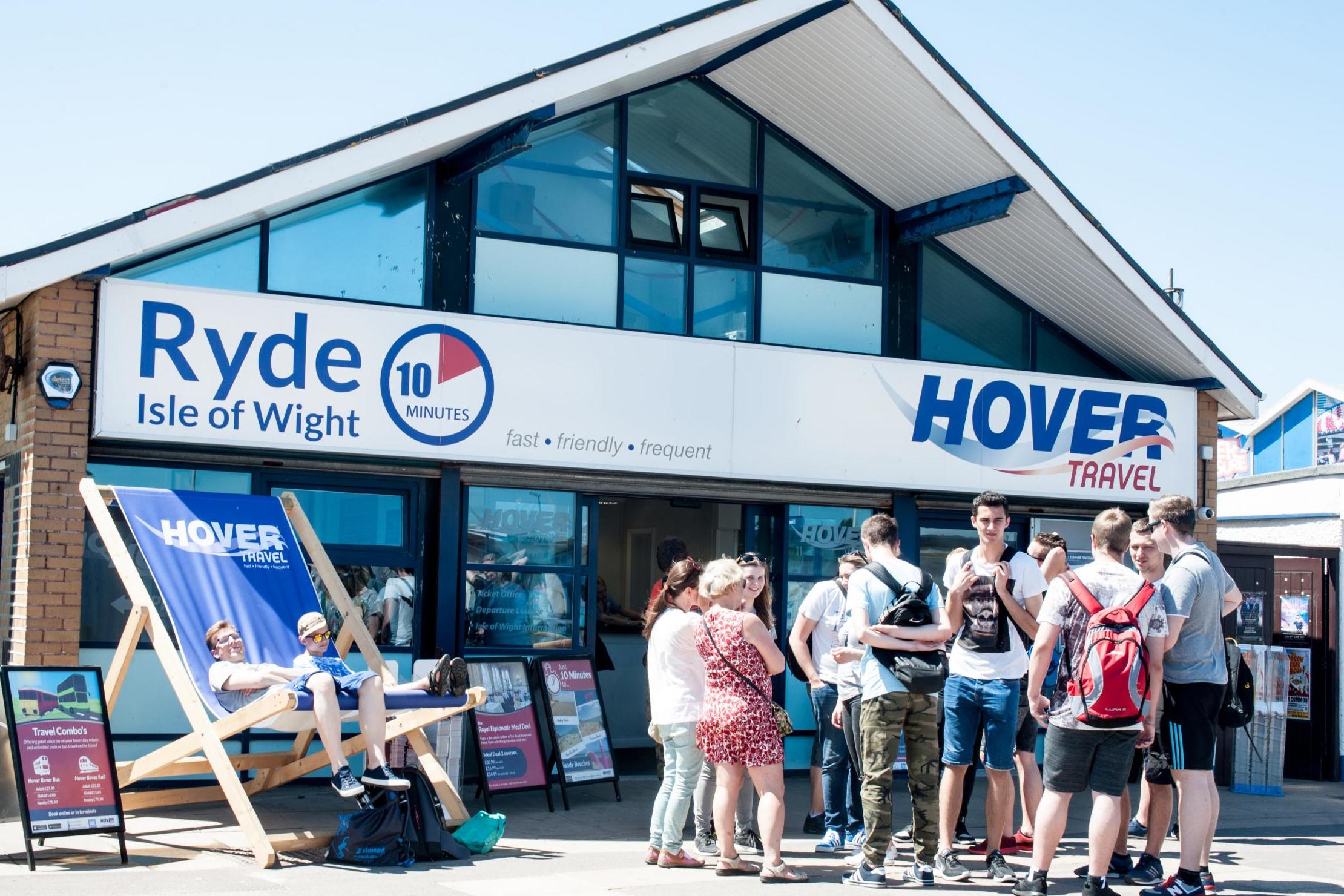 High flyers: the journey from Southsea Hoverport to Ryde takes 10 minutes, about the same as the train from Rugby to Coventry