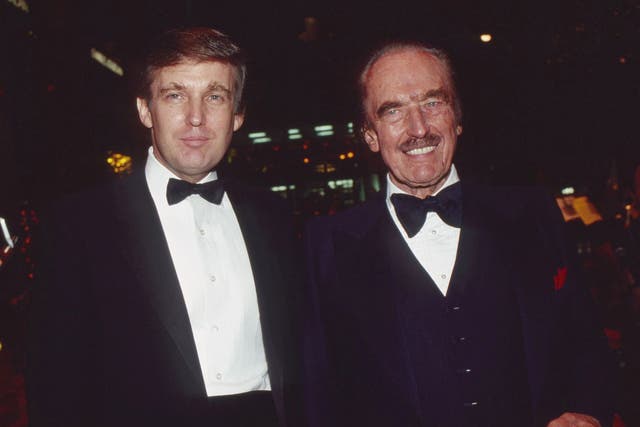 Donald Trump has been accused receiving millions from his late father, Fred (right) using a tax avoidance scheme