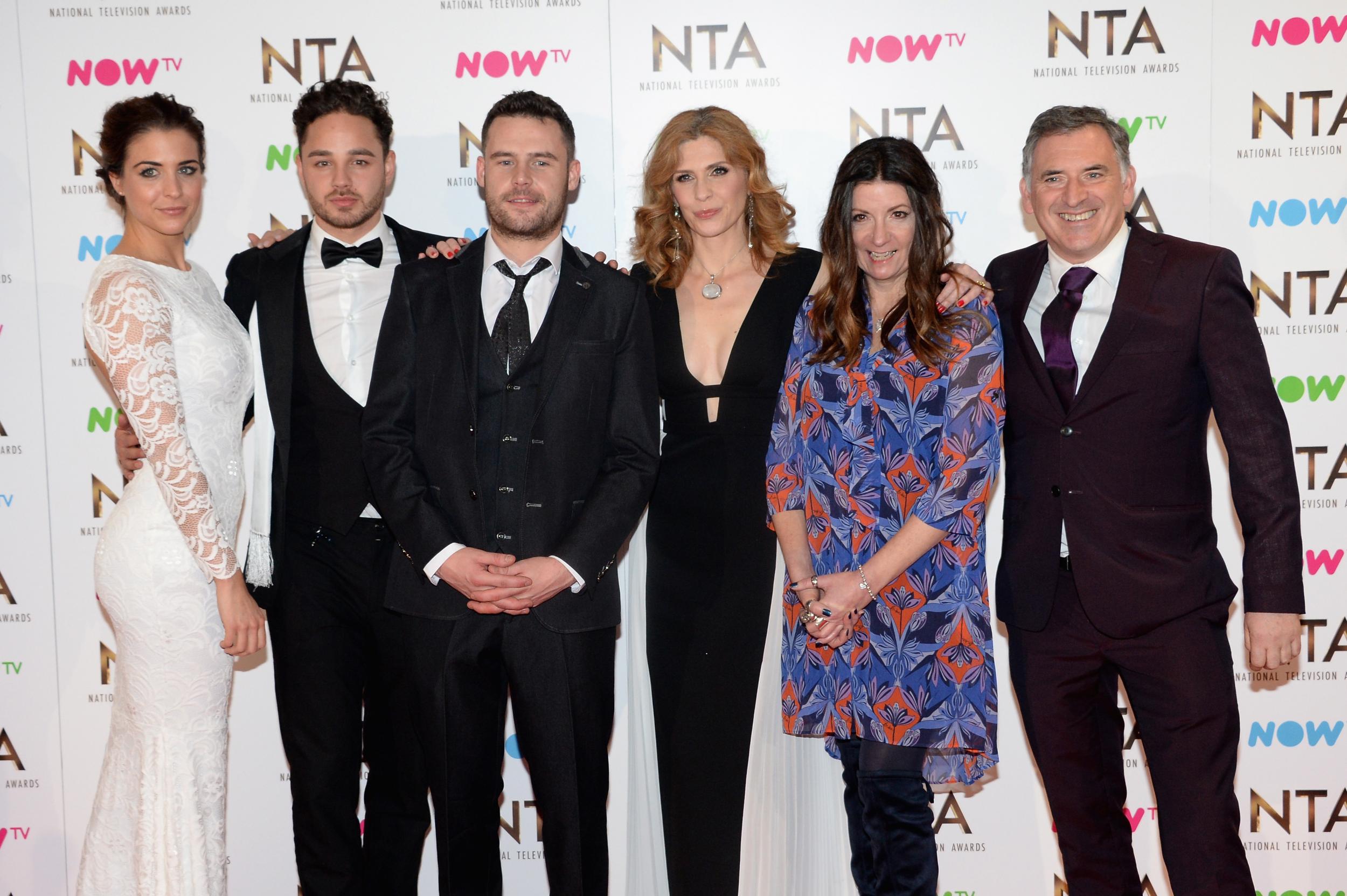 The cast of Emmerdale at the National Television Awards at The O2 Arena on January 25, 2017