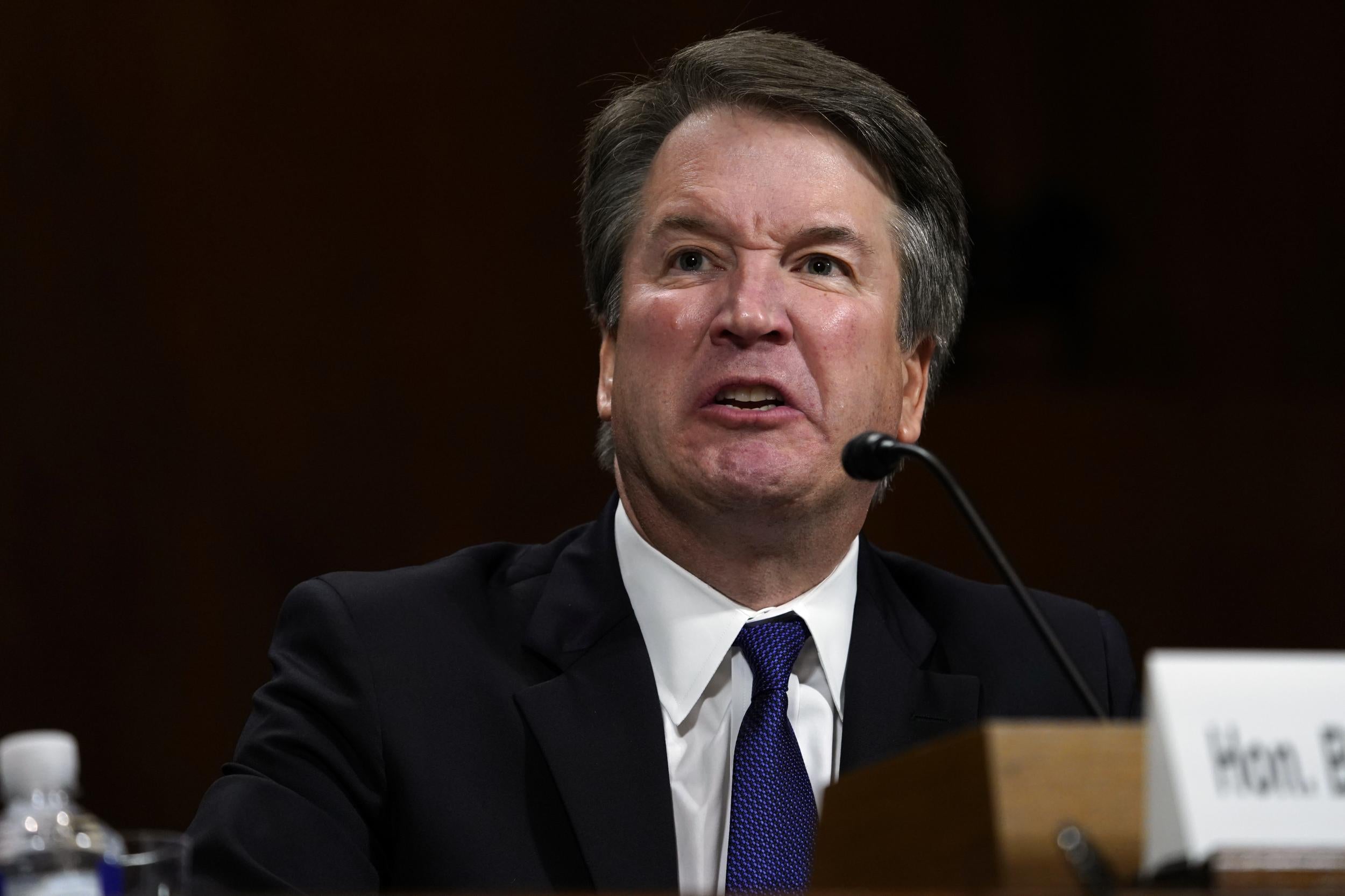 Brett Kavanaugh furiously denied allegations of sexual assault by Ms Ford and two other women