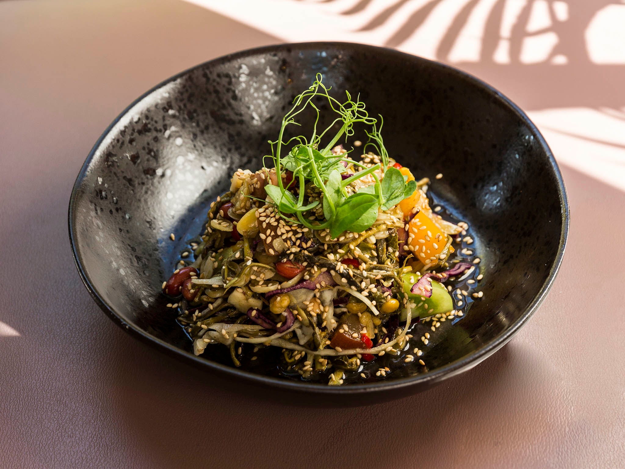 Lahpet, Burmese for tea leaf, offers modern interpretations of traditional dishes, most of them inspired by what the chefs used to eat in Myanmar as children