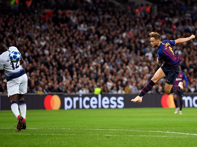 Ivan Rakitic volleys home Barcelona's second goal