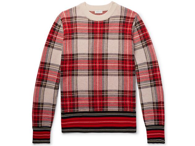 Dries Van Noten, checked merino wool-blend sweater, £535, Mr Porter