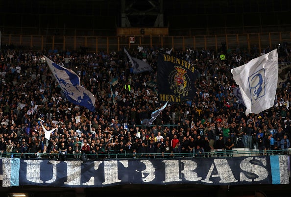 Napoli fans show their support