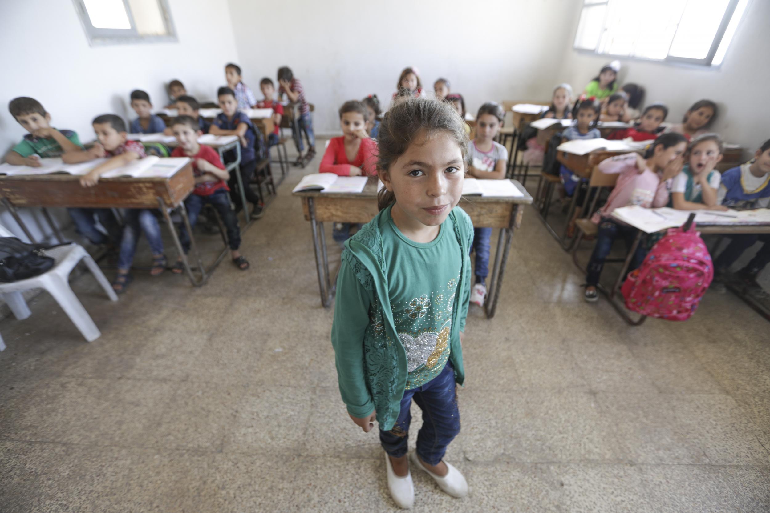Ulfat, nine, at school in Idlib (Unicef/Syria 2018/Khalil Ashawi)