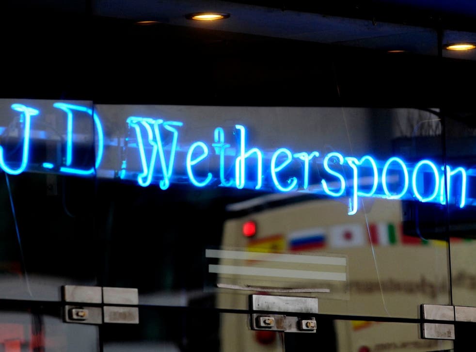 JD Wetherspoon was one of five chains identified by the investigation