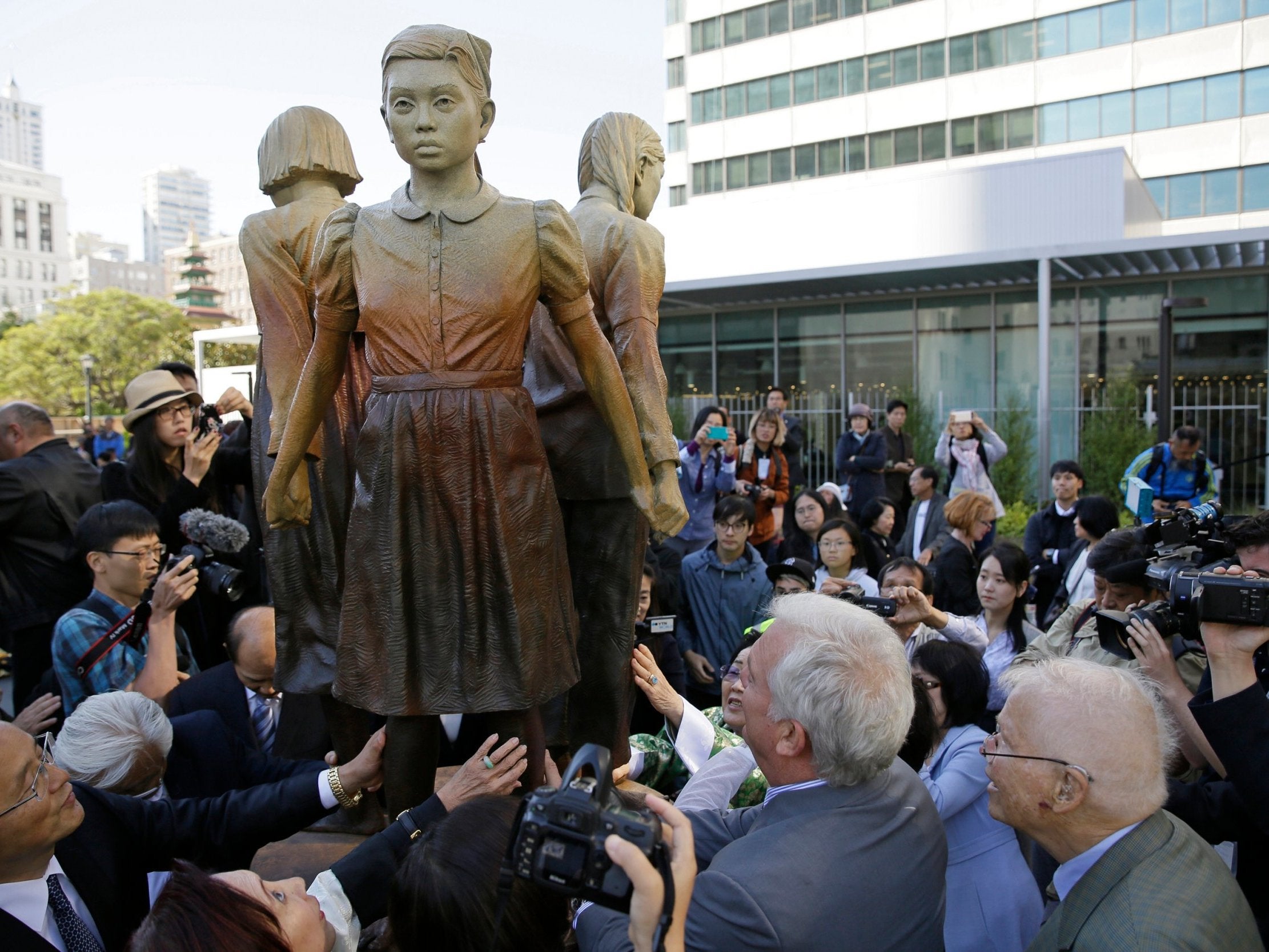 The "Comfort Women" monument after it was unveiled in San Francisco