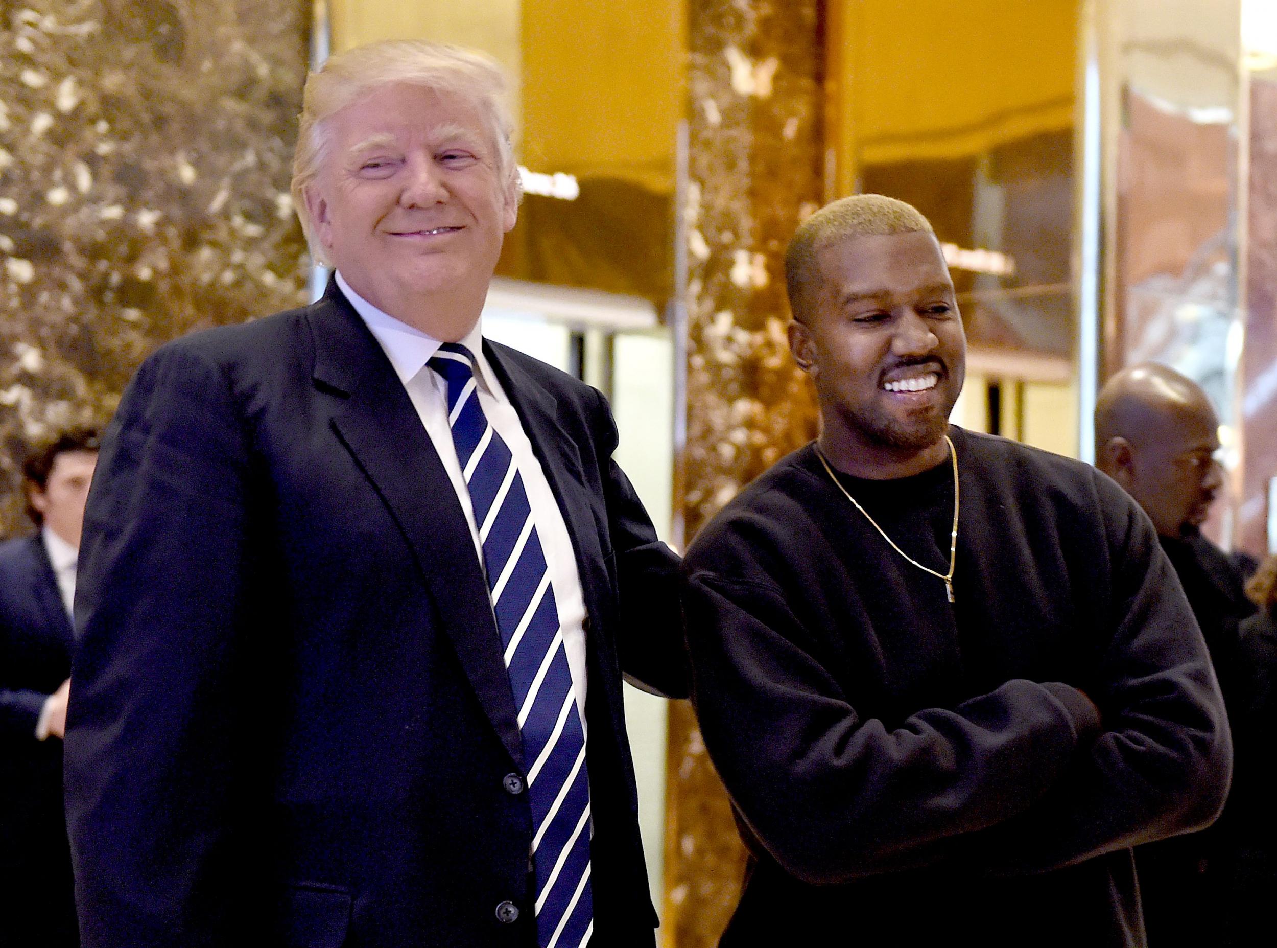 Singer Kanye West and President Donald Trump at Trump Tower, 13 December 2016, New York (TIMOTHY A. CLARY/AFP/Getty Images)