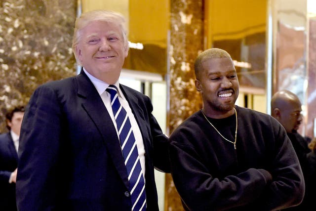 Singer Kanye West and President Donald Trump at Trump Tower, 13 December 2016, New York (TIMOTHY A. CLARY/AFP/Getty Images)
