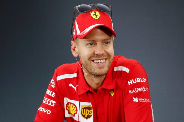 Sebastian Vettel of Ferrari attends a press conference