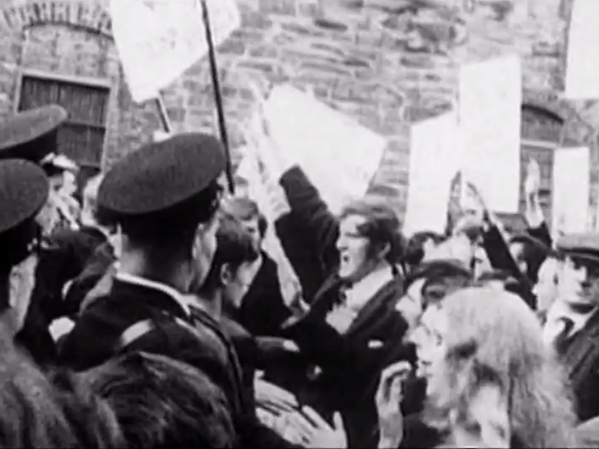 The Northern Ireland Civil Rights Association marching on the streets of Derry in 1968