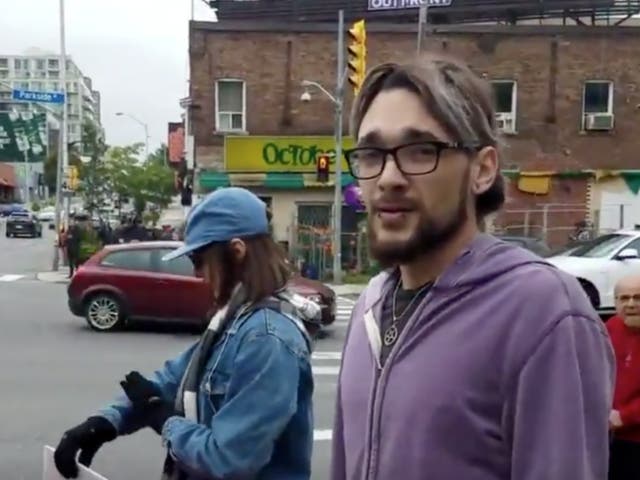 A man identified as Jordan Hunt was filmed kicking a pro-life protester in Toronto, Canada, on 30 September 2018