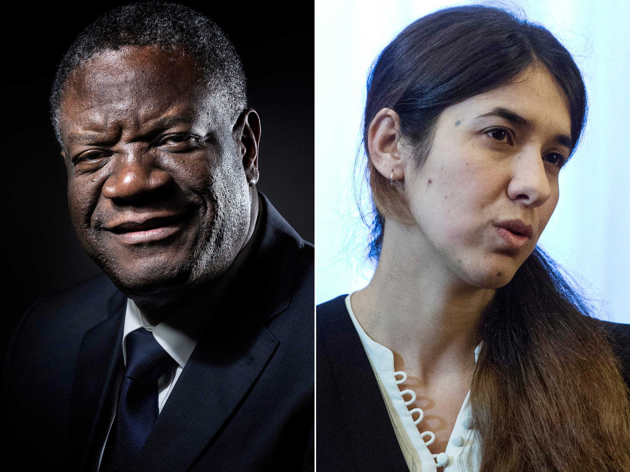 Nobel Peace Prize winners Denis Mukwege and Nadia Murad