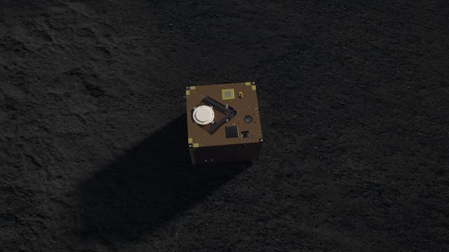 An artist's impression of MASCOT on Ryugu, where it will now stay forever