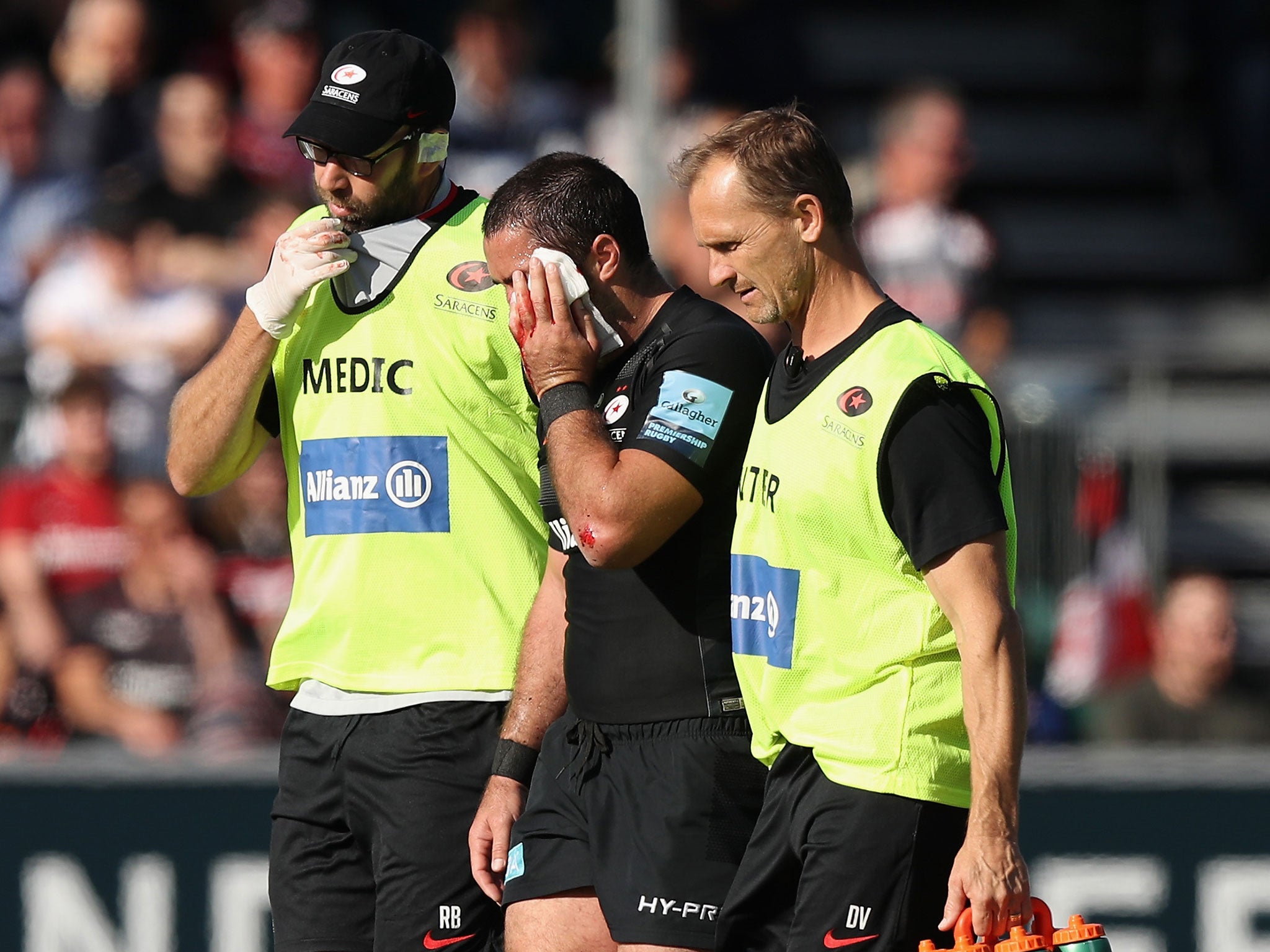 Saracens are without Brad Barritt after he had surgery on a facial injury this week (Getty )