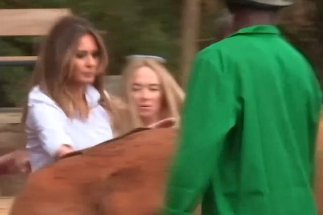 Melania Trump visited an elephant and rhino orphanage in Kenya